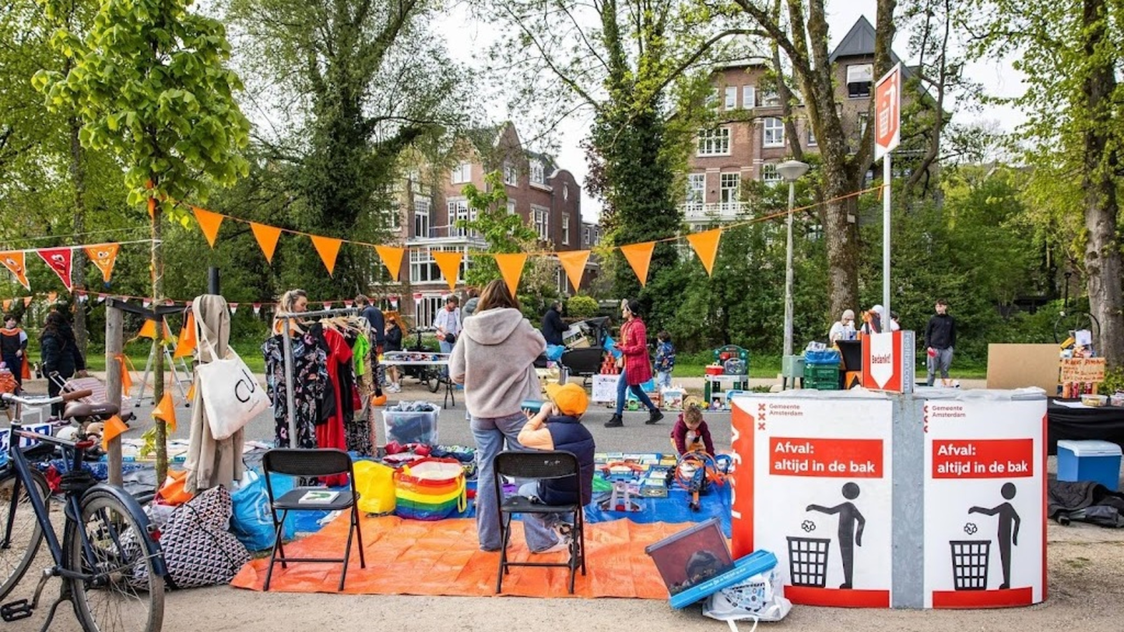 Amsterdam has already collected 3,540 cubic meters of waste after King's Day