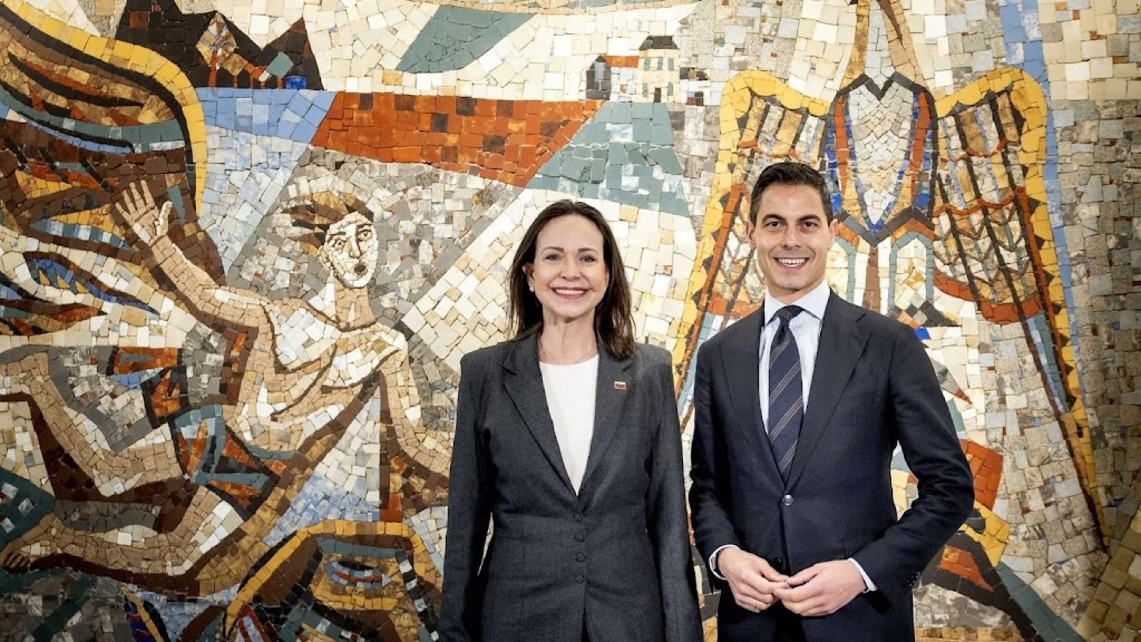 Jetten meets opposition leader and Nobel Prize winner Machado