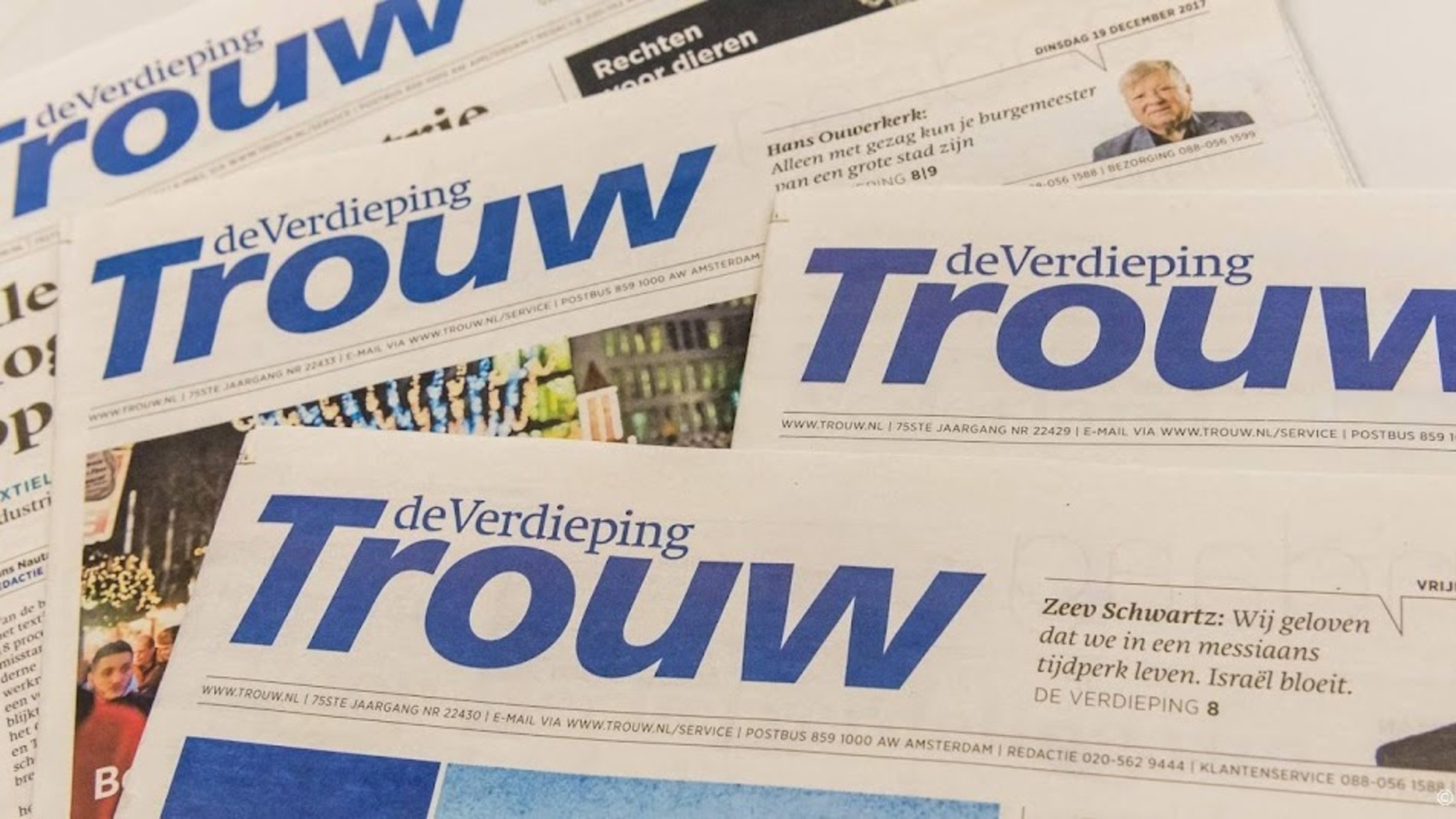 Trouw celebrates 25,000th edition with wartime logo
