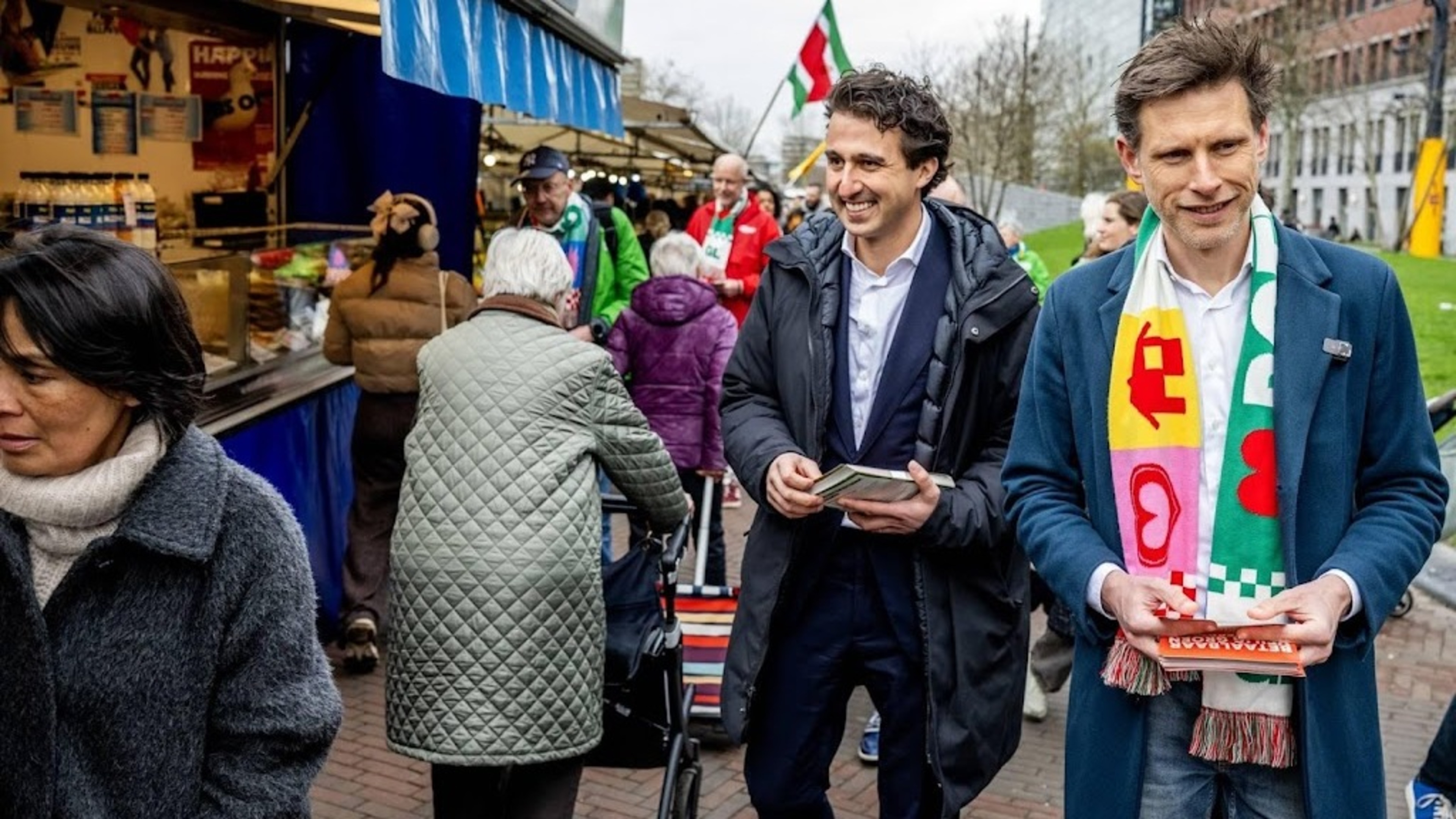 Klaver briefly in Rotterdam where GL-PvdA aims to defeat Leefbaar