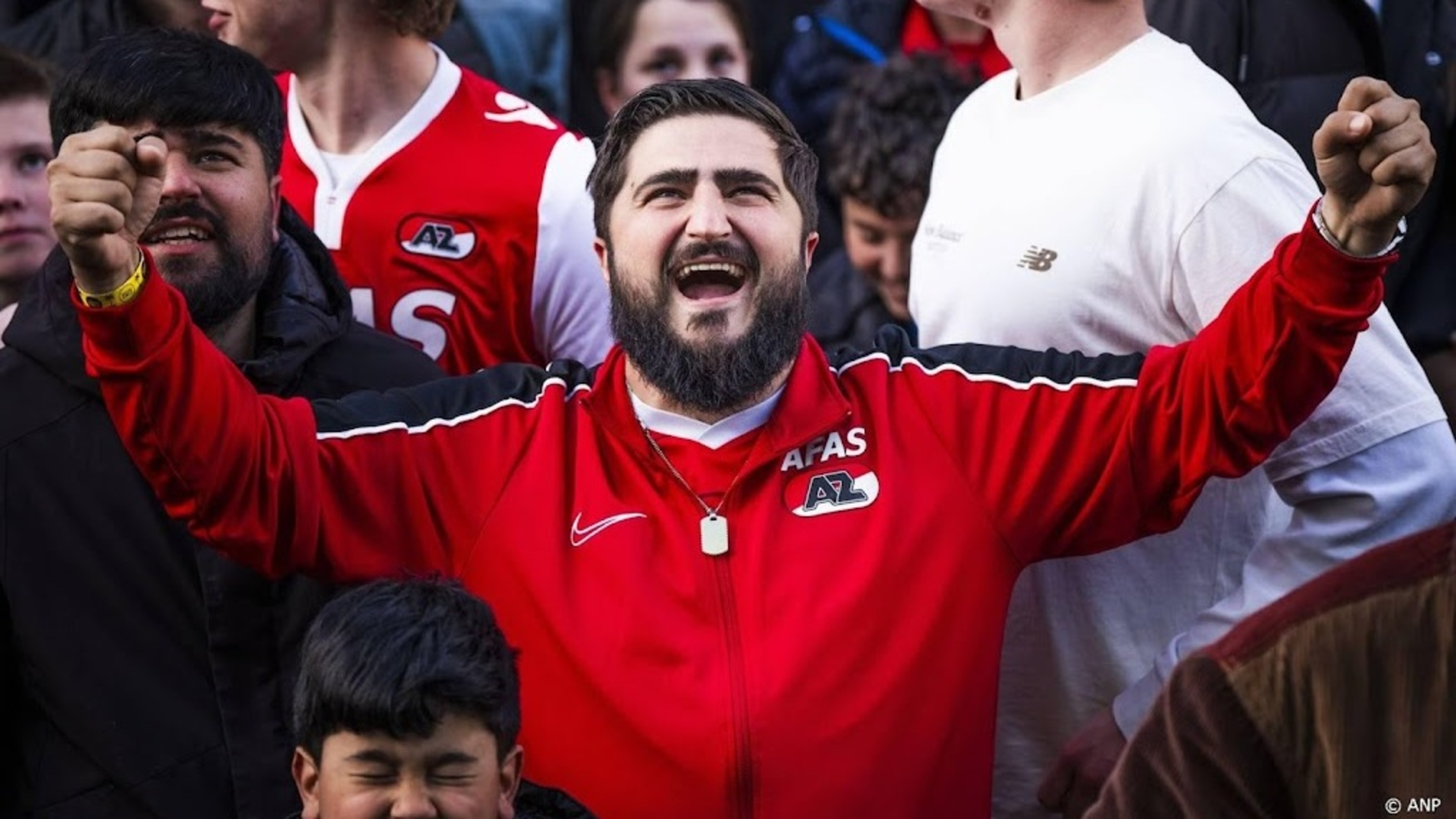 AZ fans and players celebrate cup victory in Alkmaar