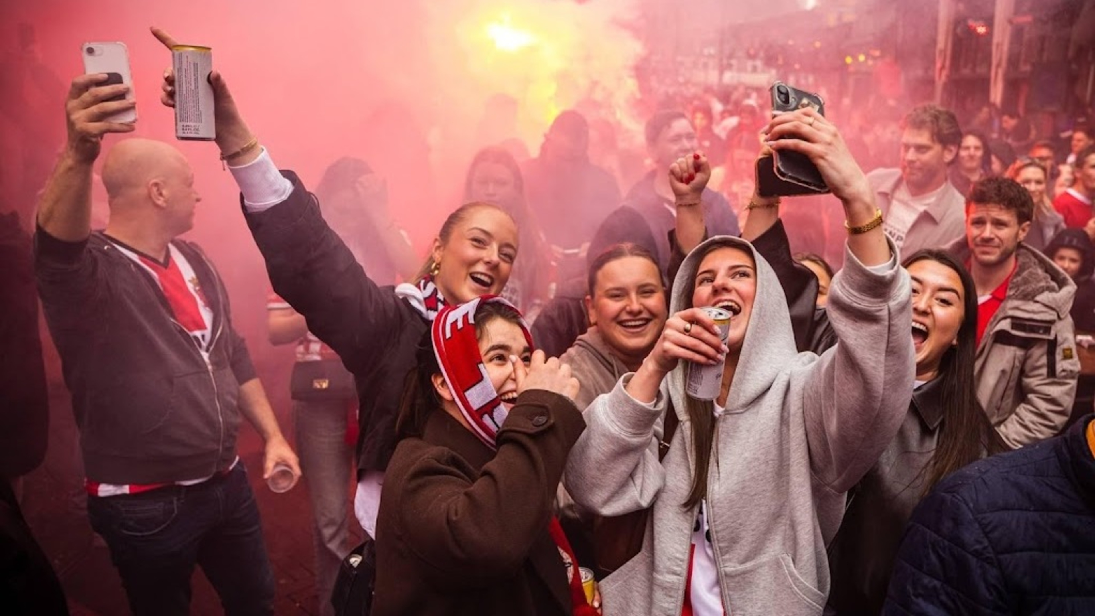 Celebrations in Eindhoven city center after PSV championship