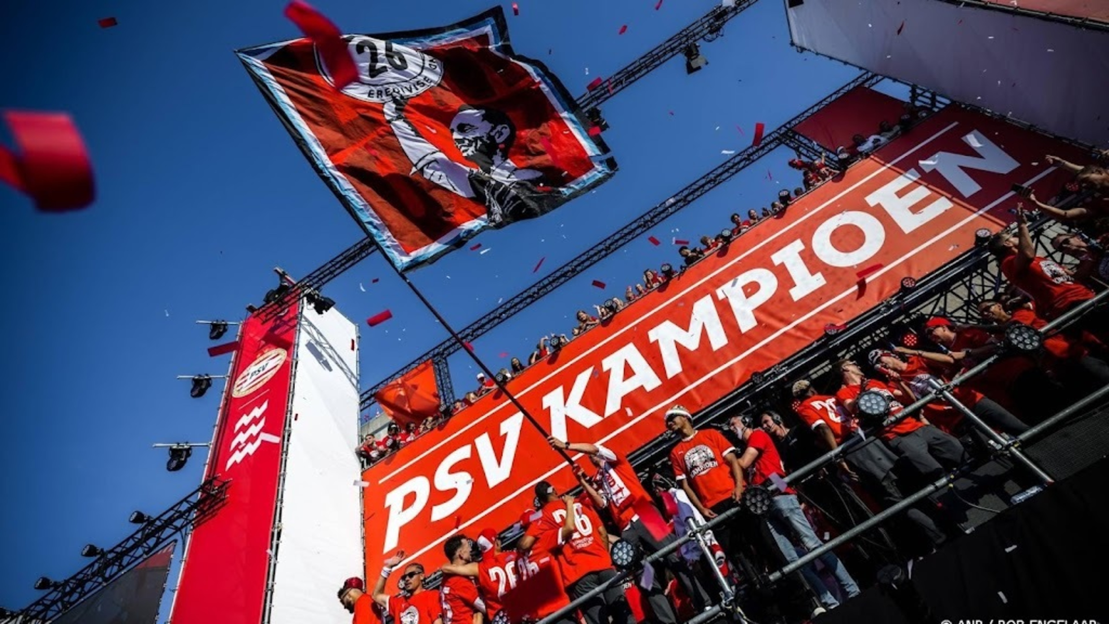 PSV celebration Tuesday at Stadhuisplein in Eindhoven