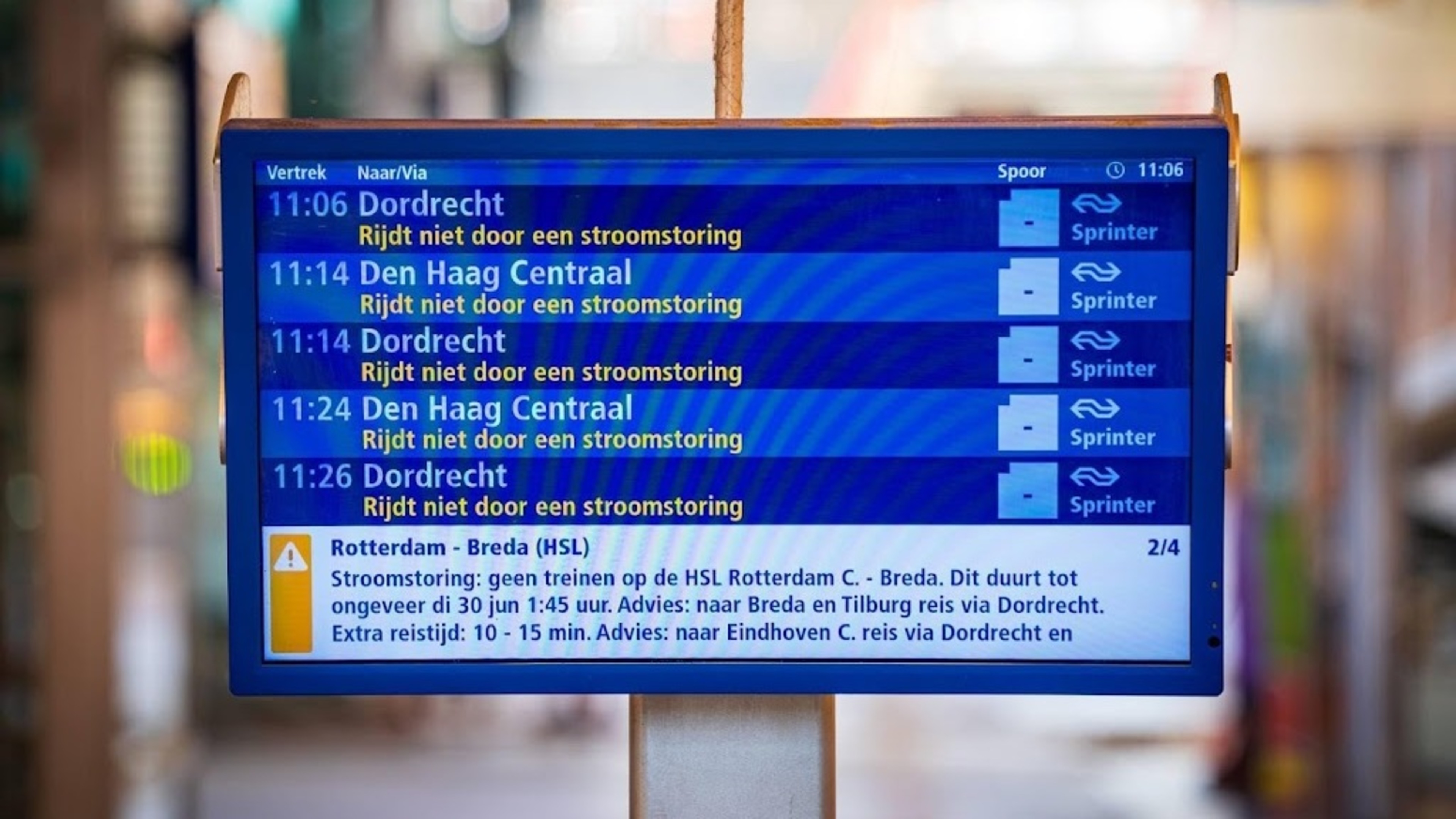 Cable repairs delayed: no trains to or from Rotterdam until Sunday