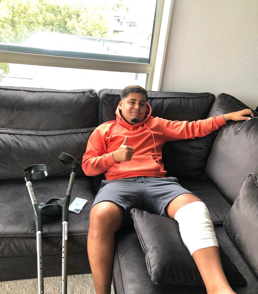 Schade horrorscenario bij Ilpendam-RCH lijkt voor Rishi Kjensberg beperkt te blijven tot zes hechtin