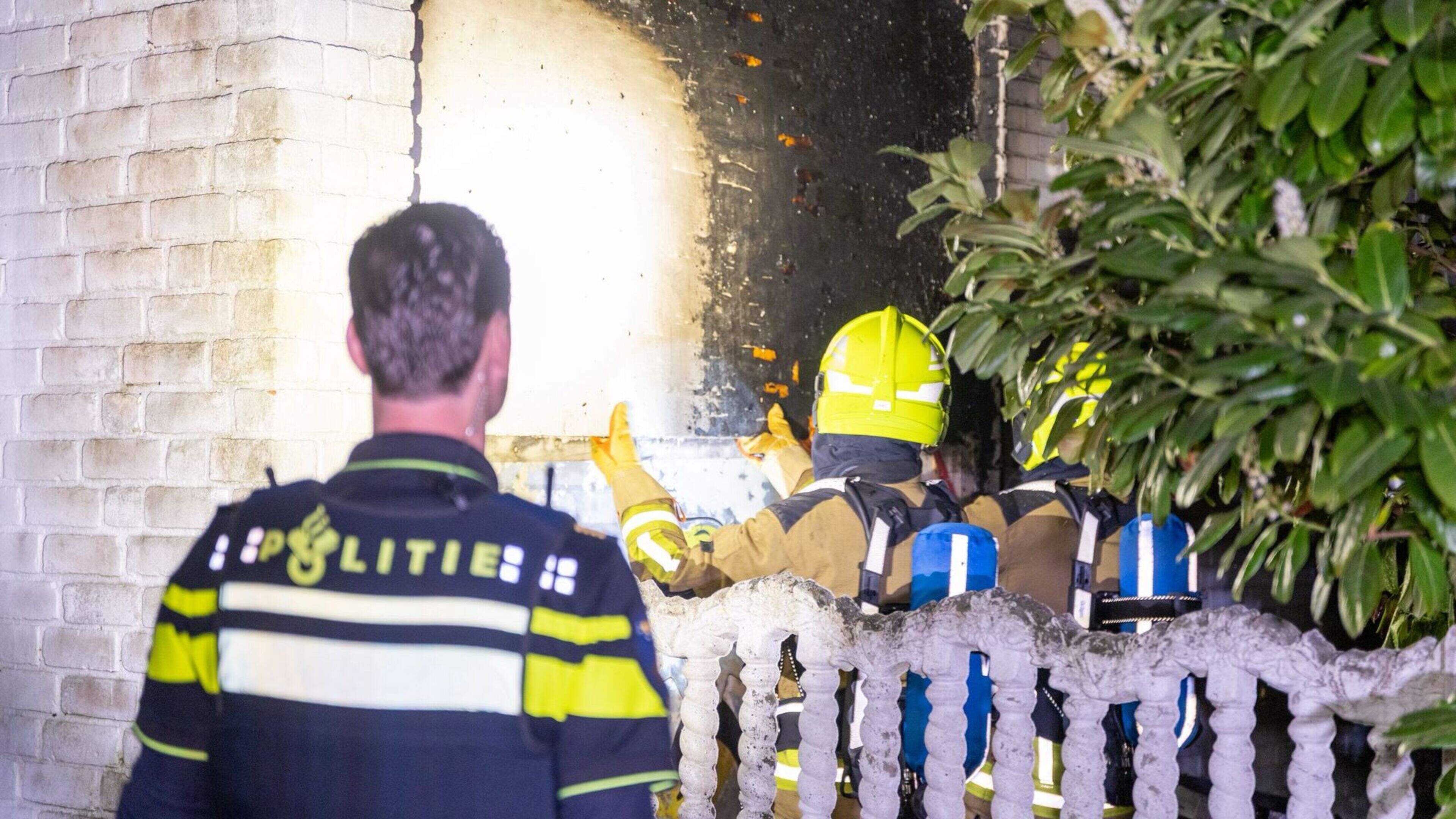 Facade damaged in house fire in Beverwijk