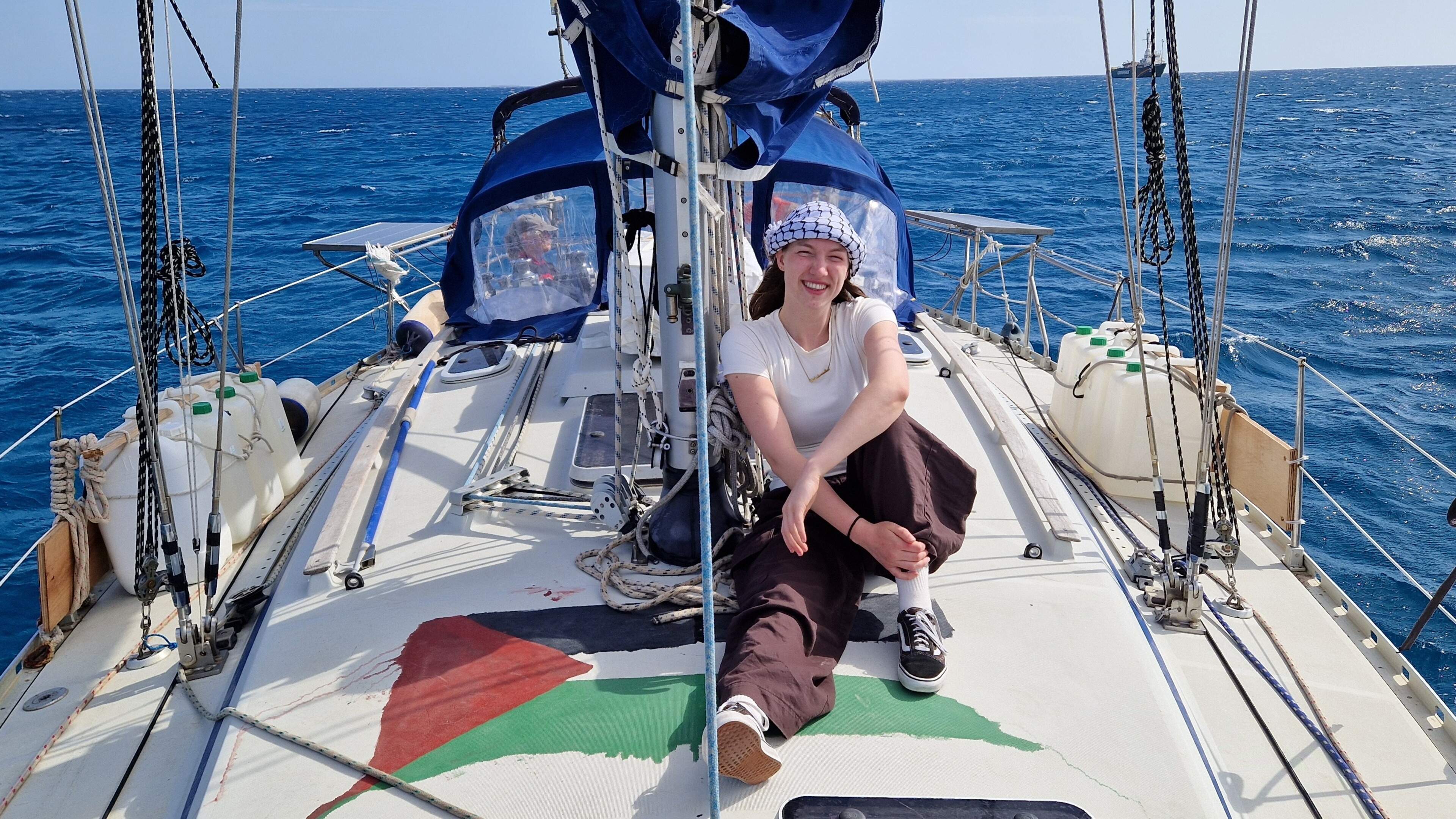 Sil (26) arrested on way to Gaza, but Cerisa (24) sails on with flotilla: 'We were surrounded by drones'