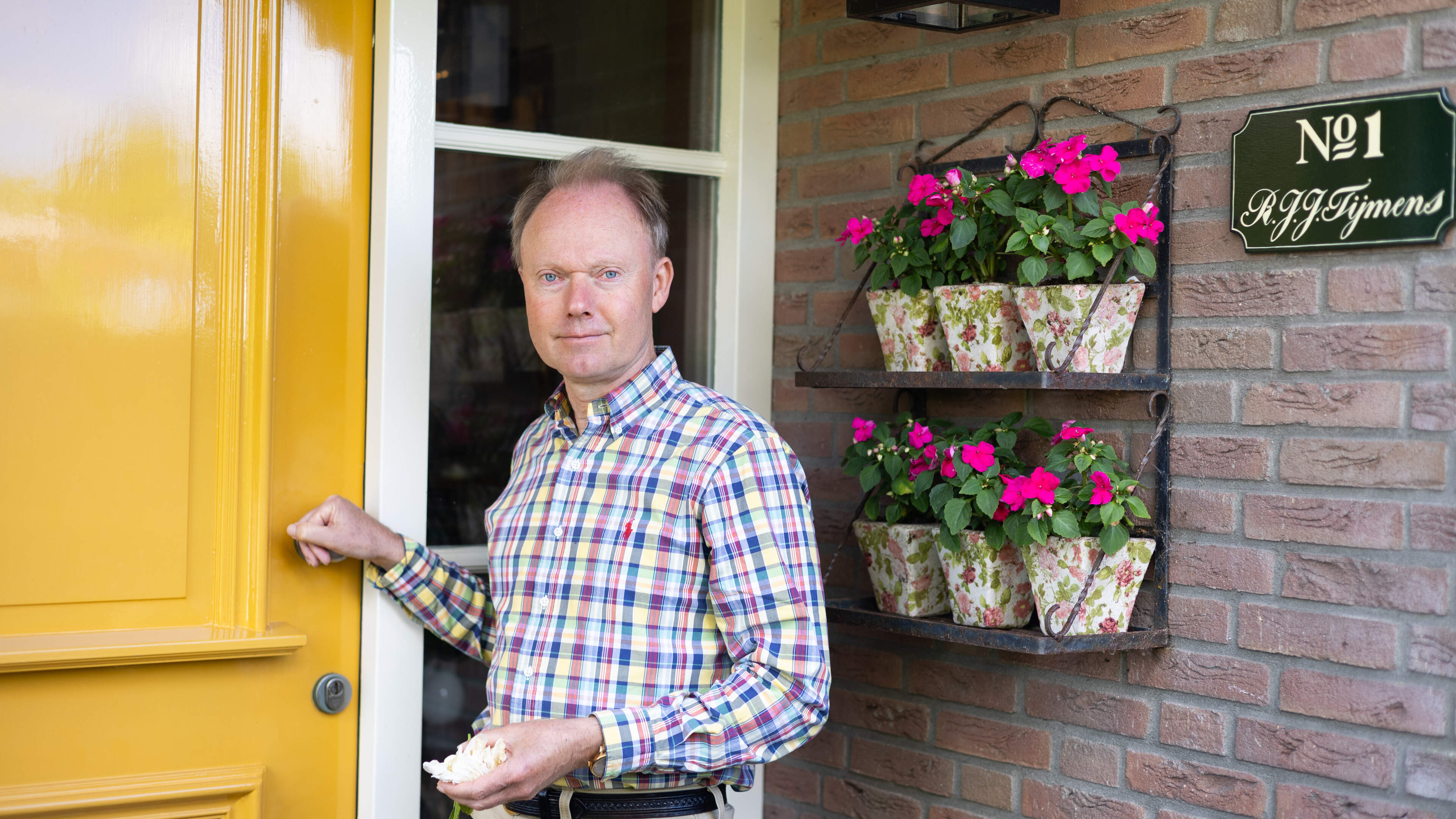 Ruben Tijmens enjoys his unique heirlooms and tableware collection in Schermerhorn