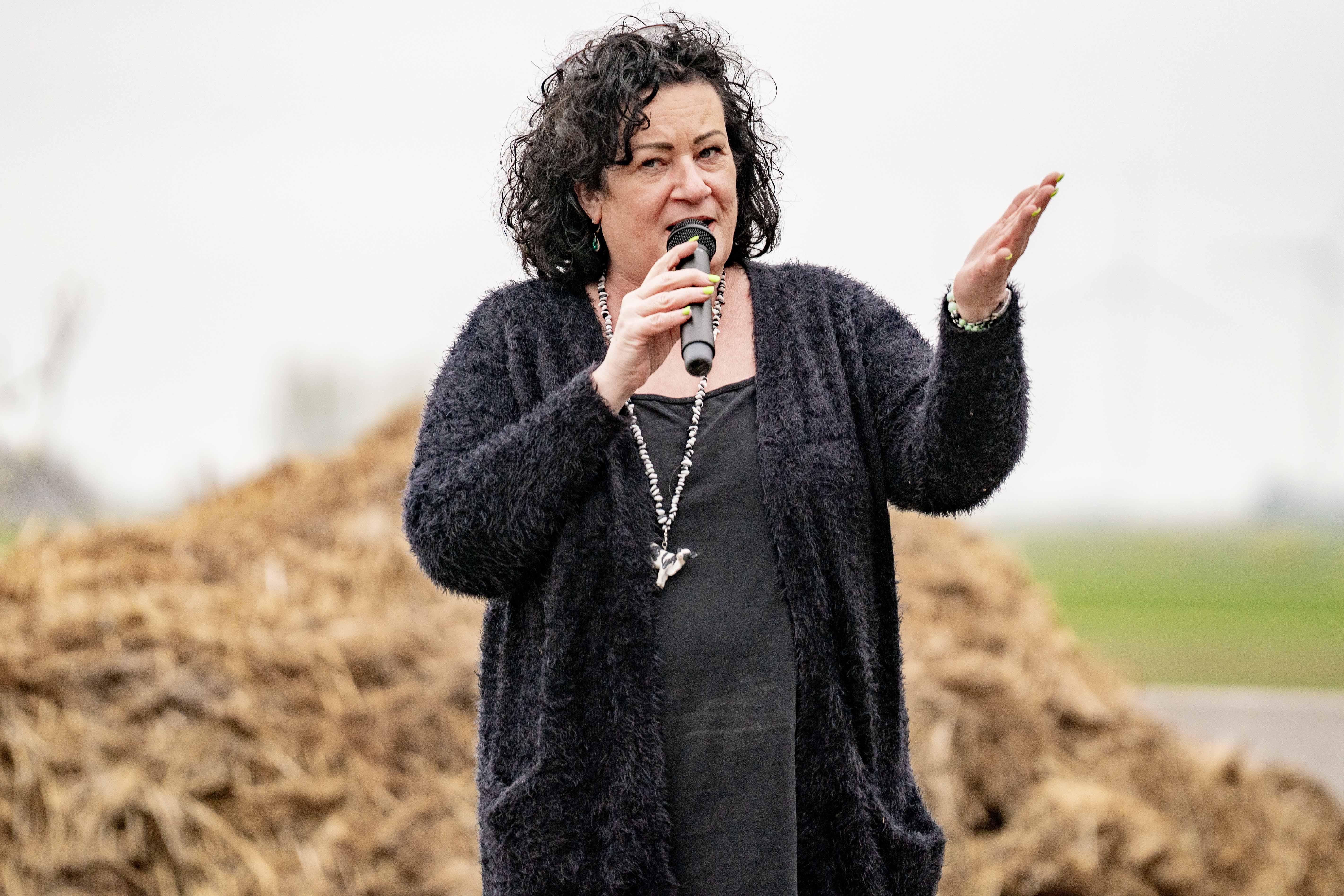 Caroline van der Plas op haar gympen tussen de koeien: ’Rundveemuseum is goed voorbeeld voor de toek