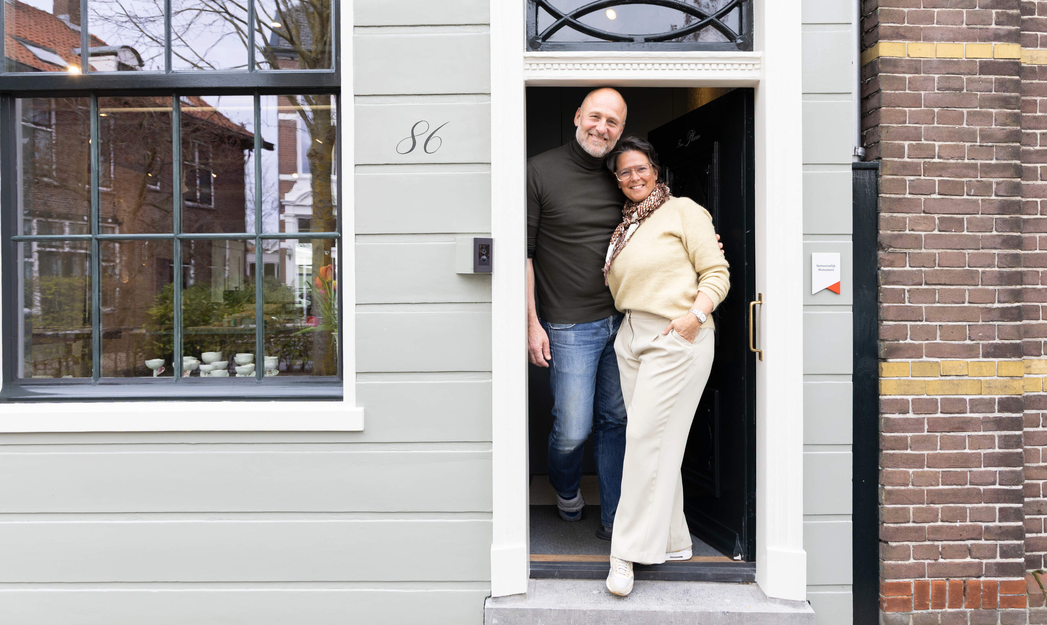 Ingrid and Steven overlook the Zaanse Schans: 'A privilege to live in such a special place'