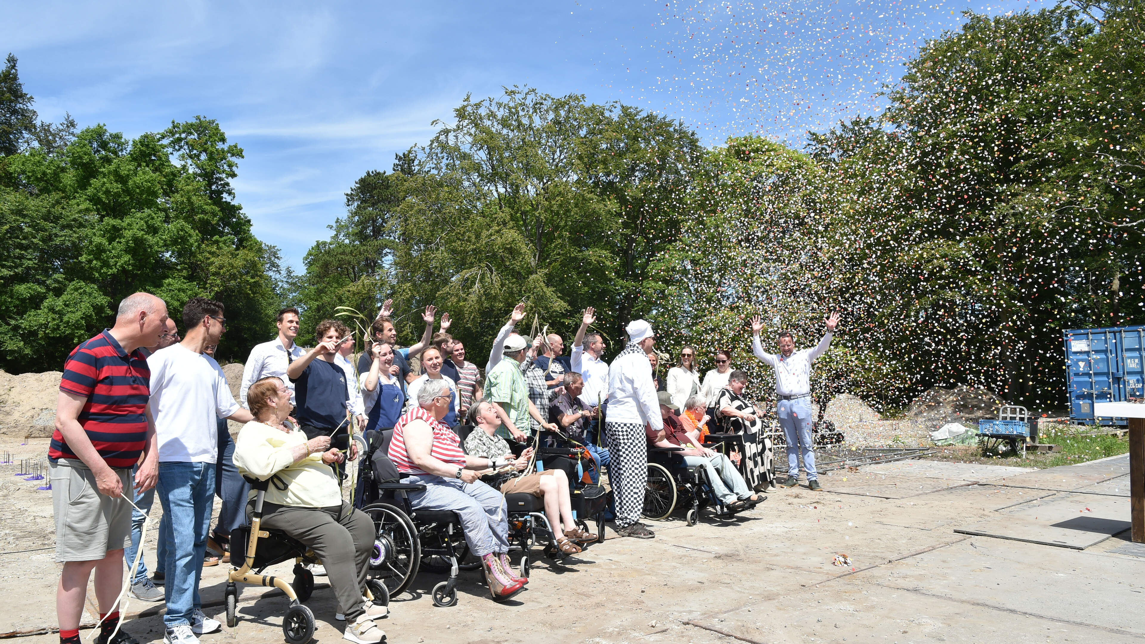 Flower confetti marks start of construction on new residential care complex at Duin en Bosch in Castricum