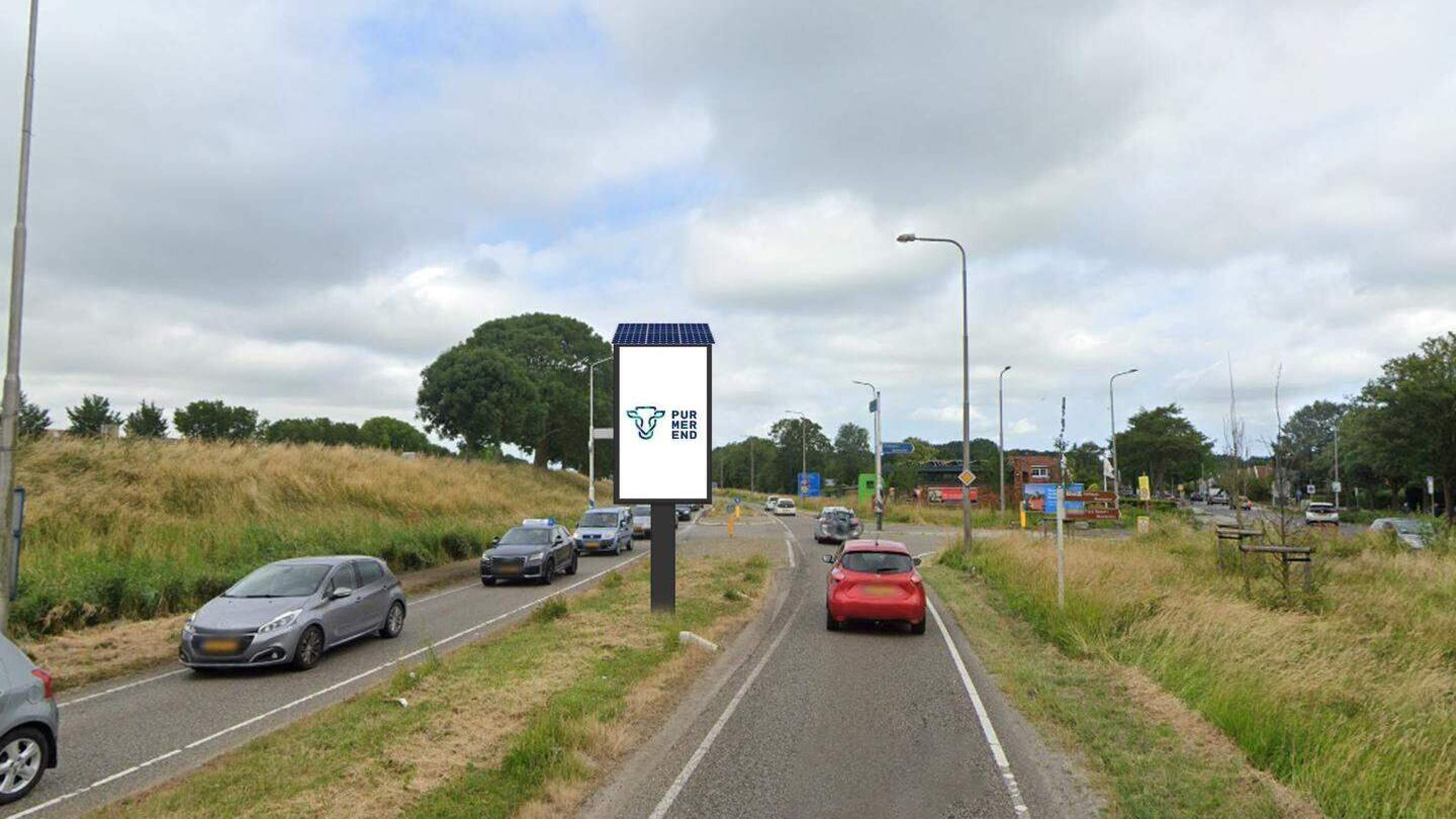 Ook protest tegen nieuwe locatie lichtgevende reclamezuil aan Zuiddijk: Beemster Vanzelfsprekend maa