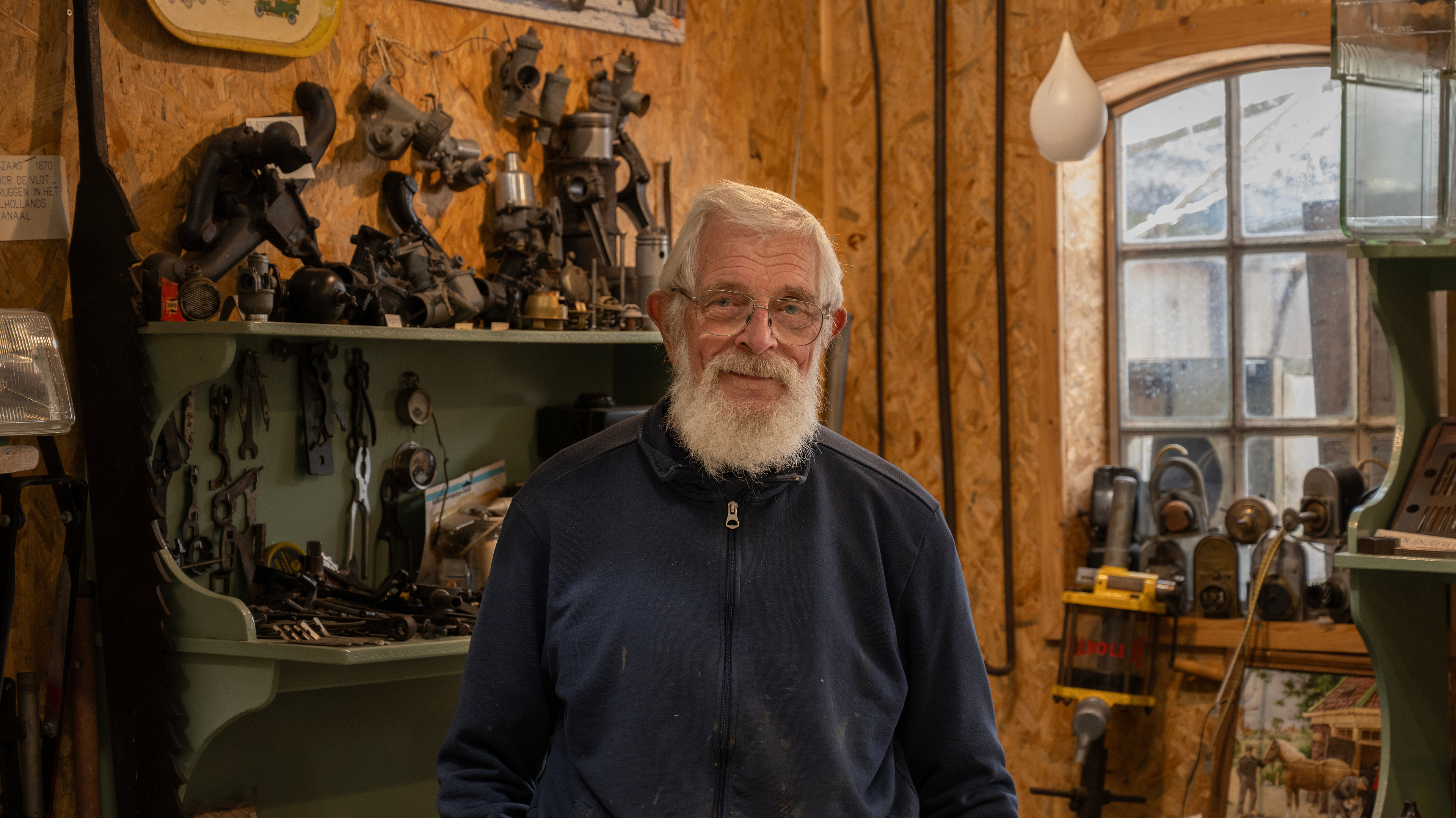 A tricycle, old Model T and a steam-powered bicycle: Jan Geel collects and restores it all