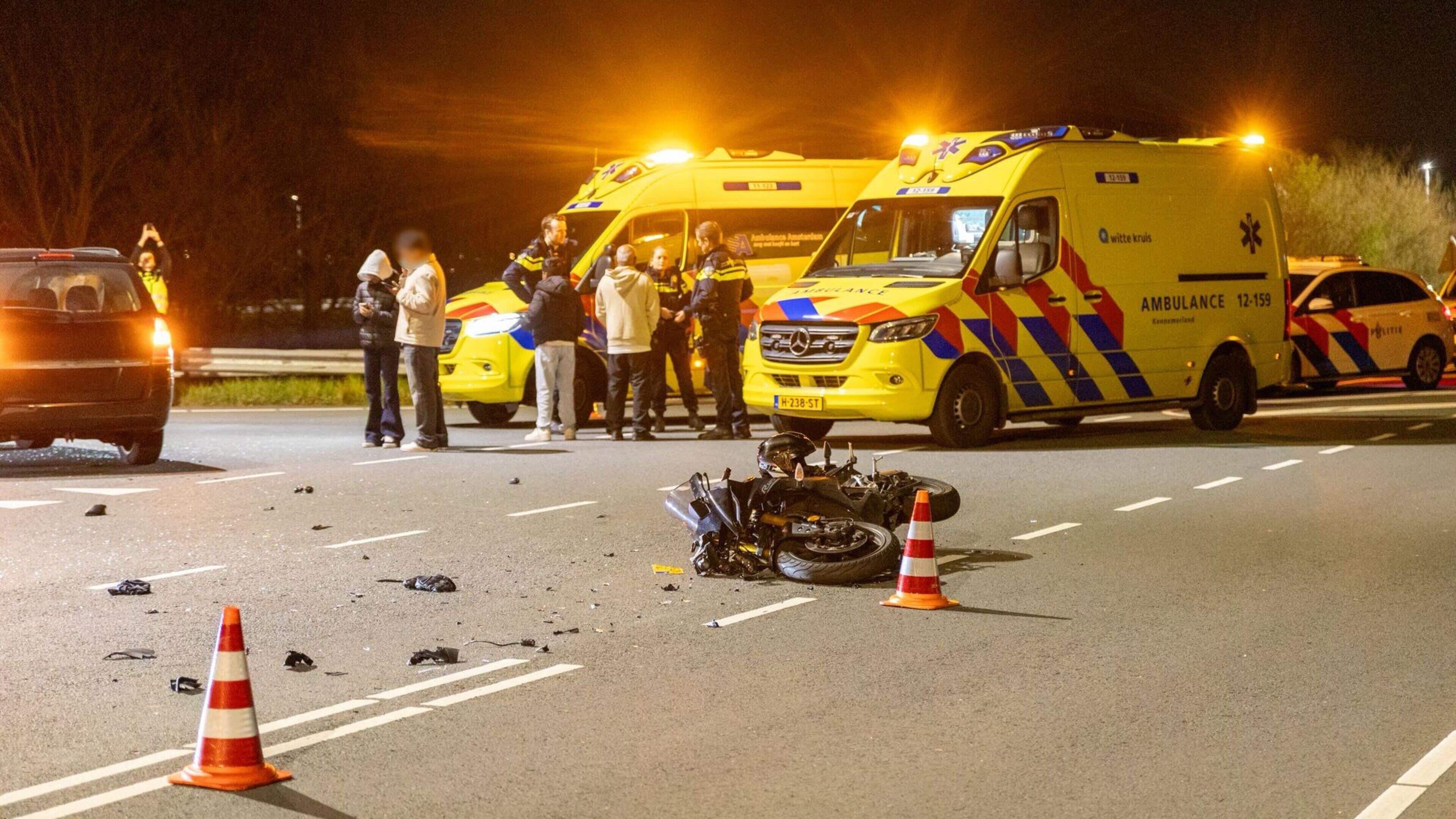 Motorcyclist injured in collision with car in Heemskerk