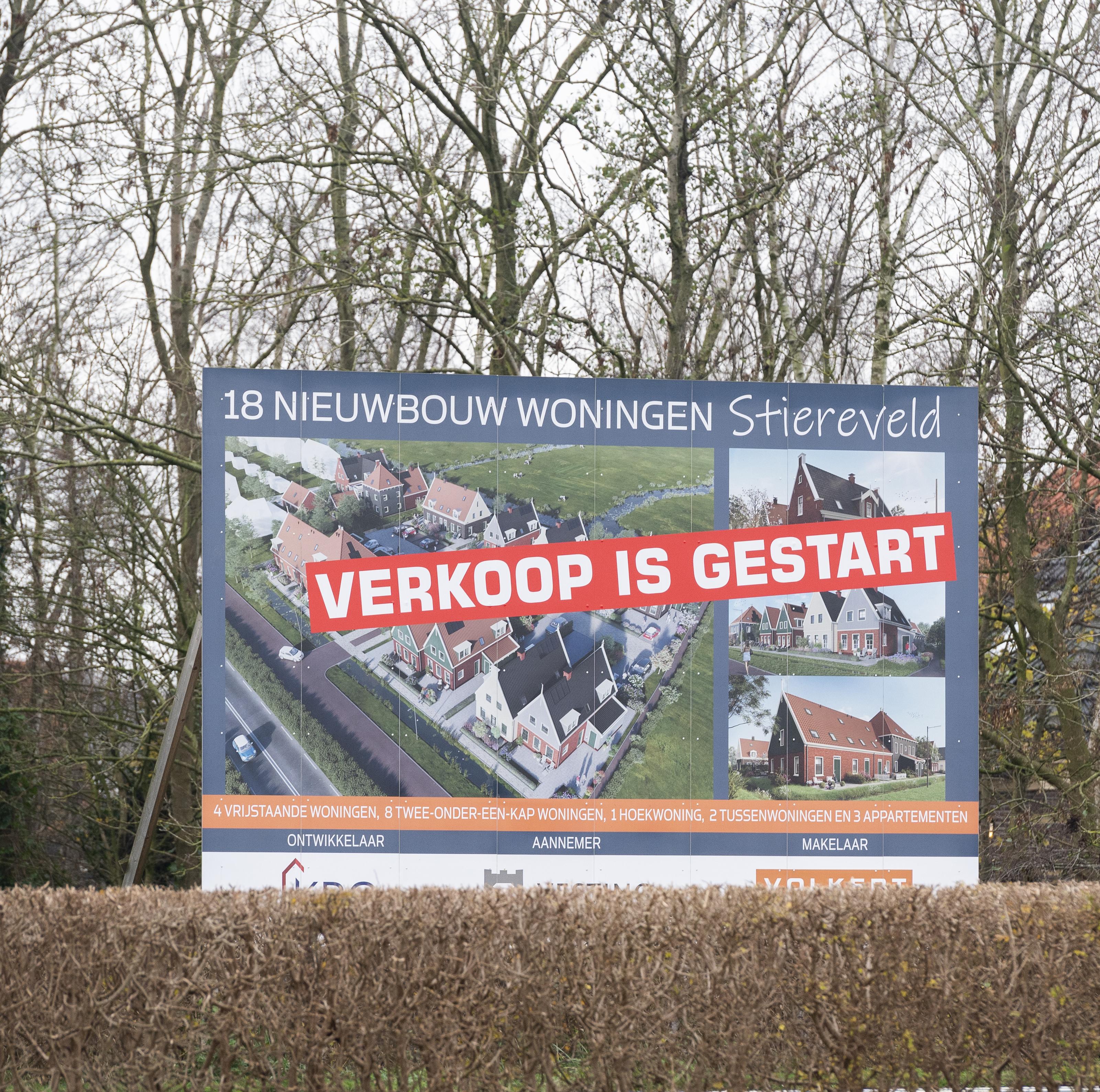 ’Huizen Watergang veel te duur’; gemeente tikt projectontwikkelaar op de vingers om te hoge prijzen