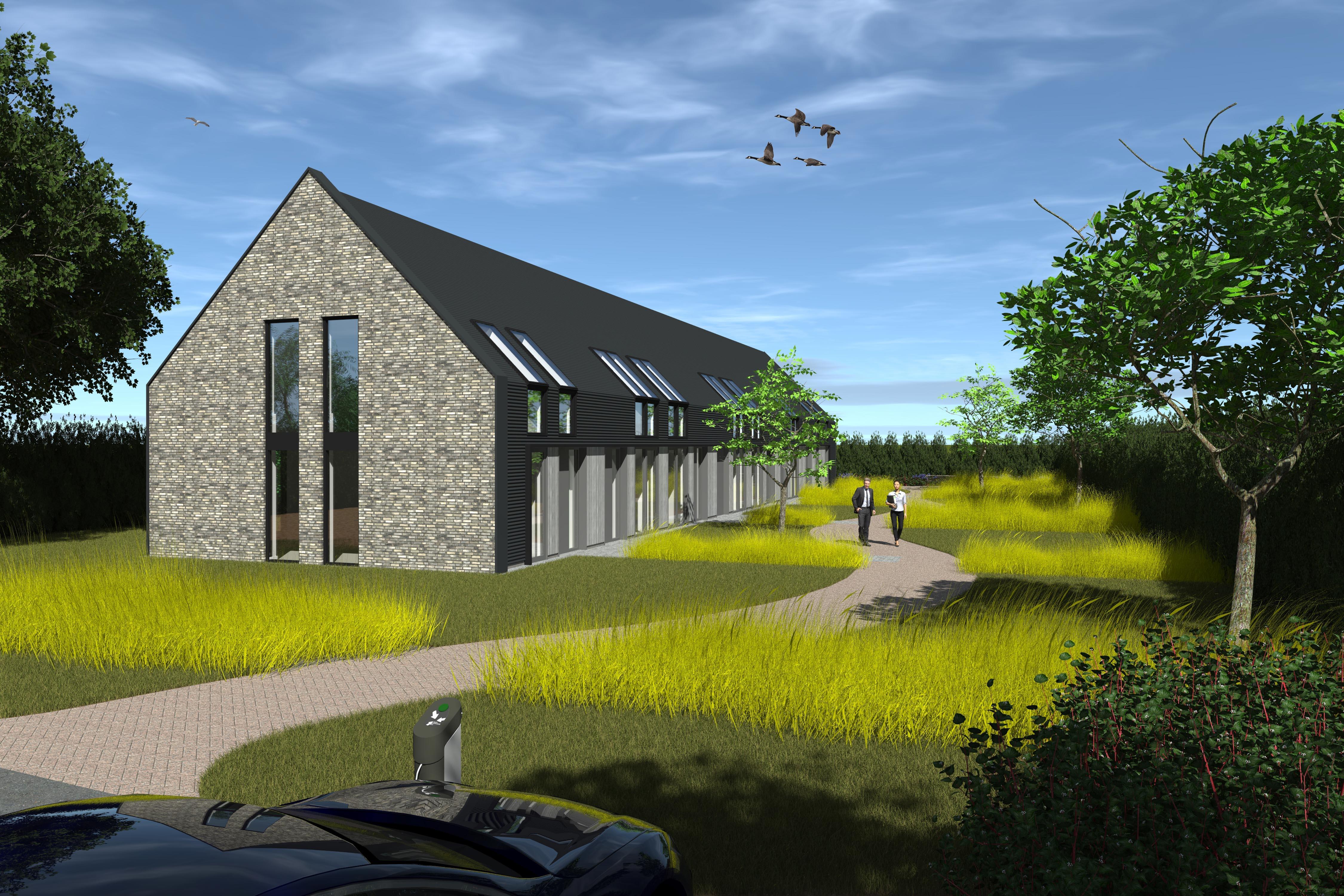 Kleinschalig kantorencomplex bij Zwaagdijk-West