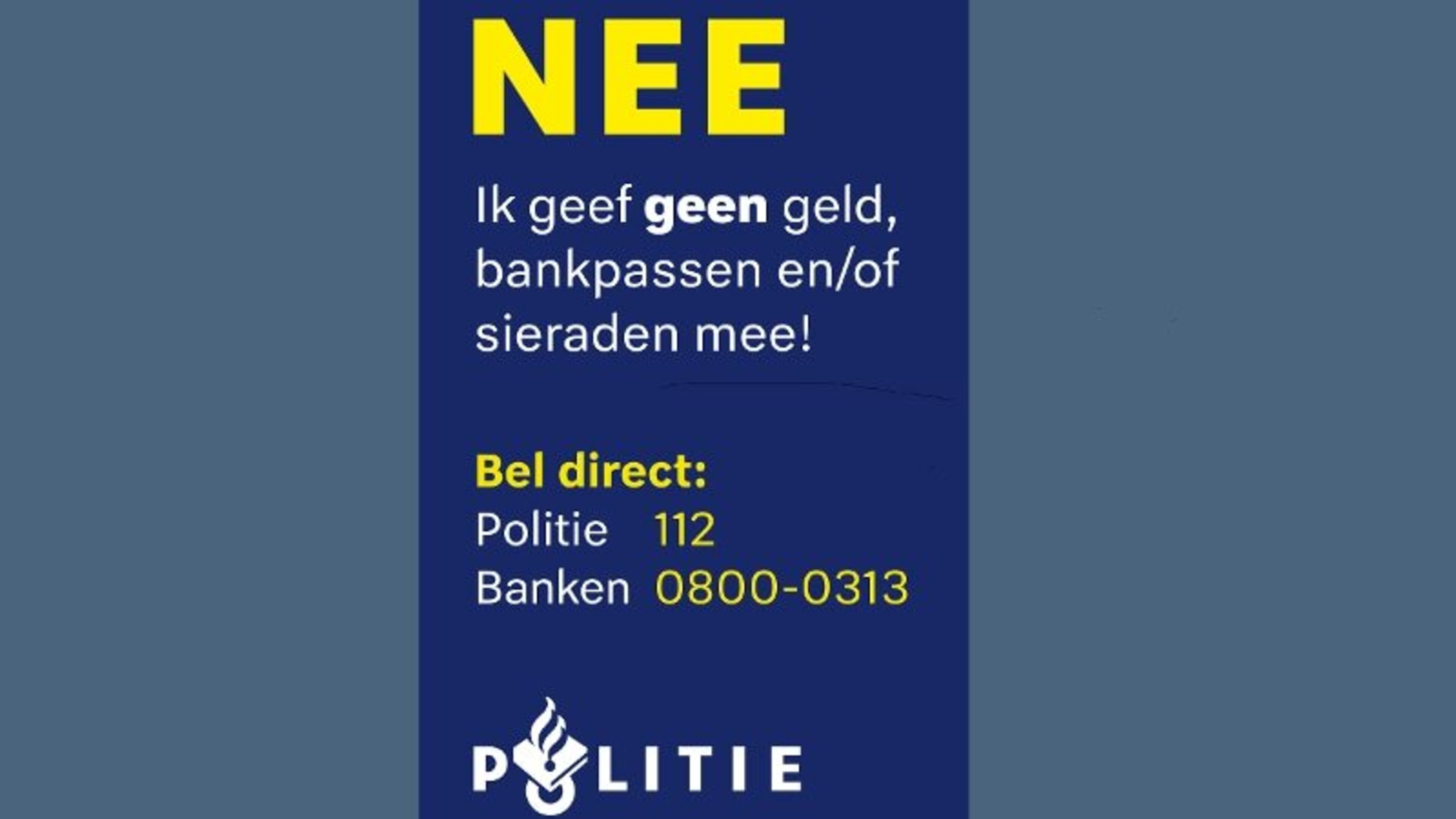 Free anti-scam doorbell stickers distributed in North Holland