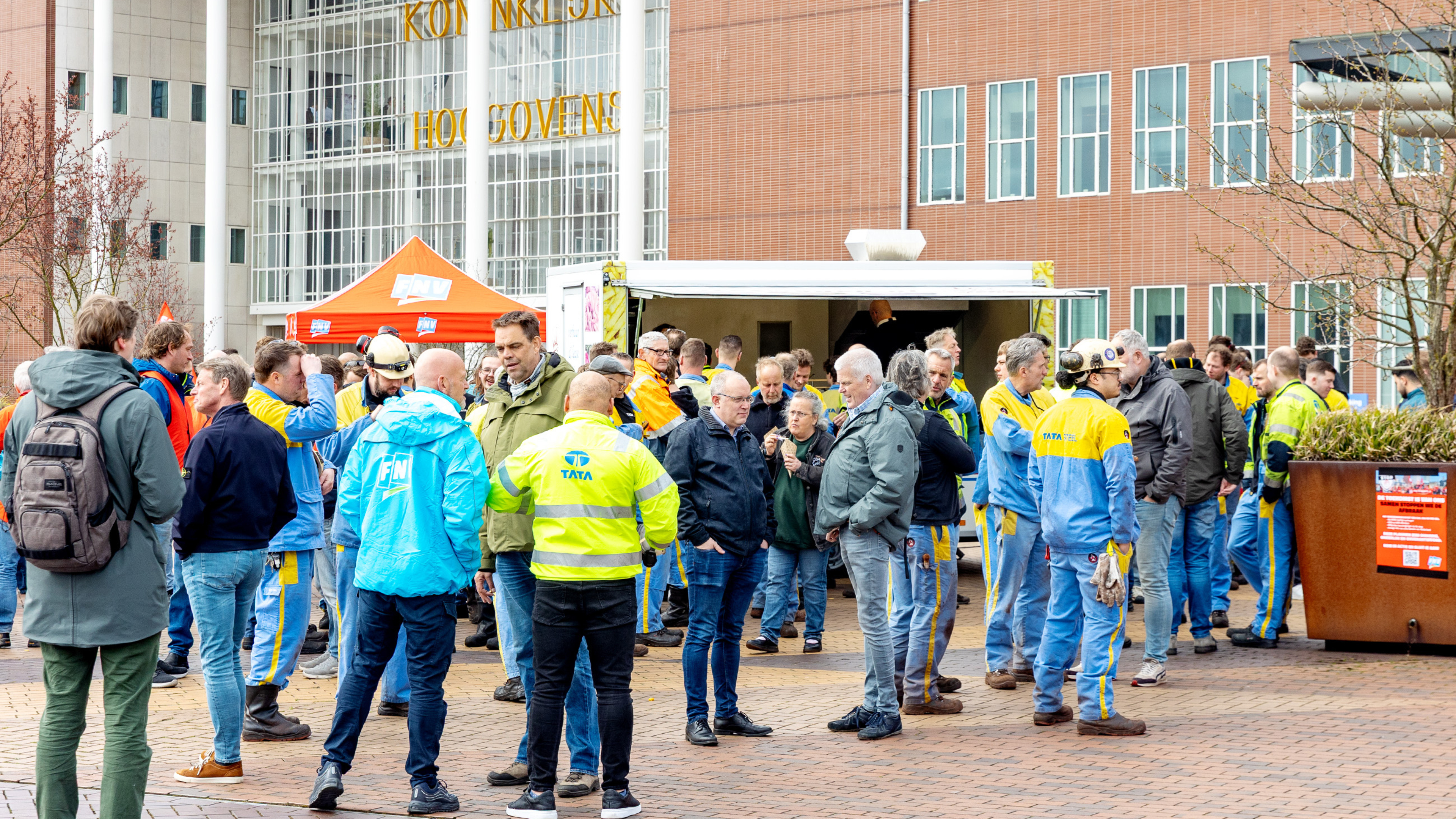 Peace fries or war fries? Playful stunt sends tough message over stalled Tata Steel labor talks