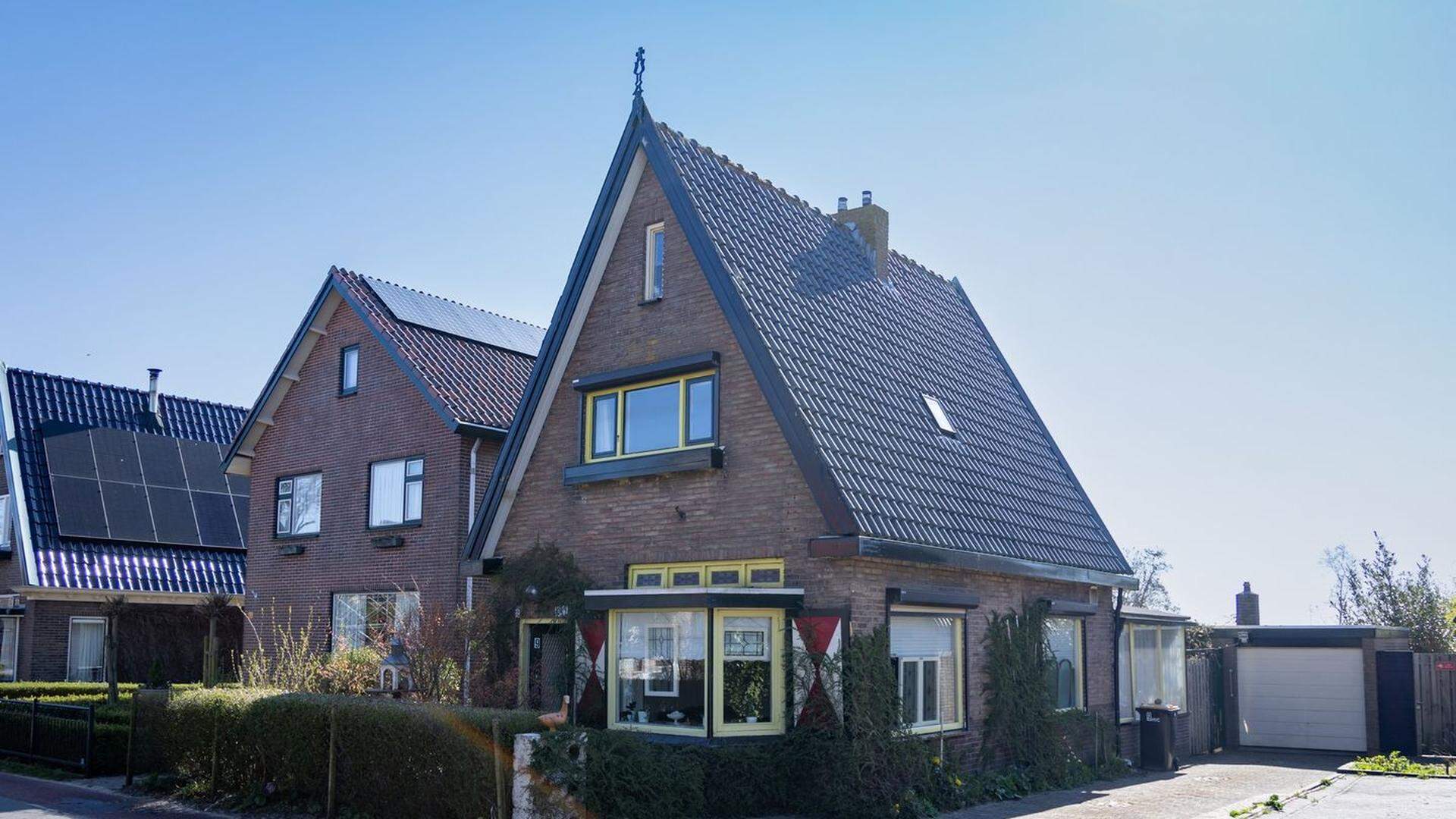 De vrijstaande woning in Westerland.