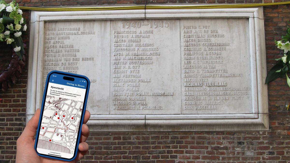 Met vernieuwde app een speurtocht maken langs oorlogsmonumenten in Hoorn