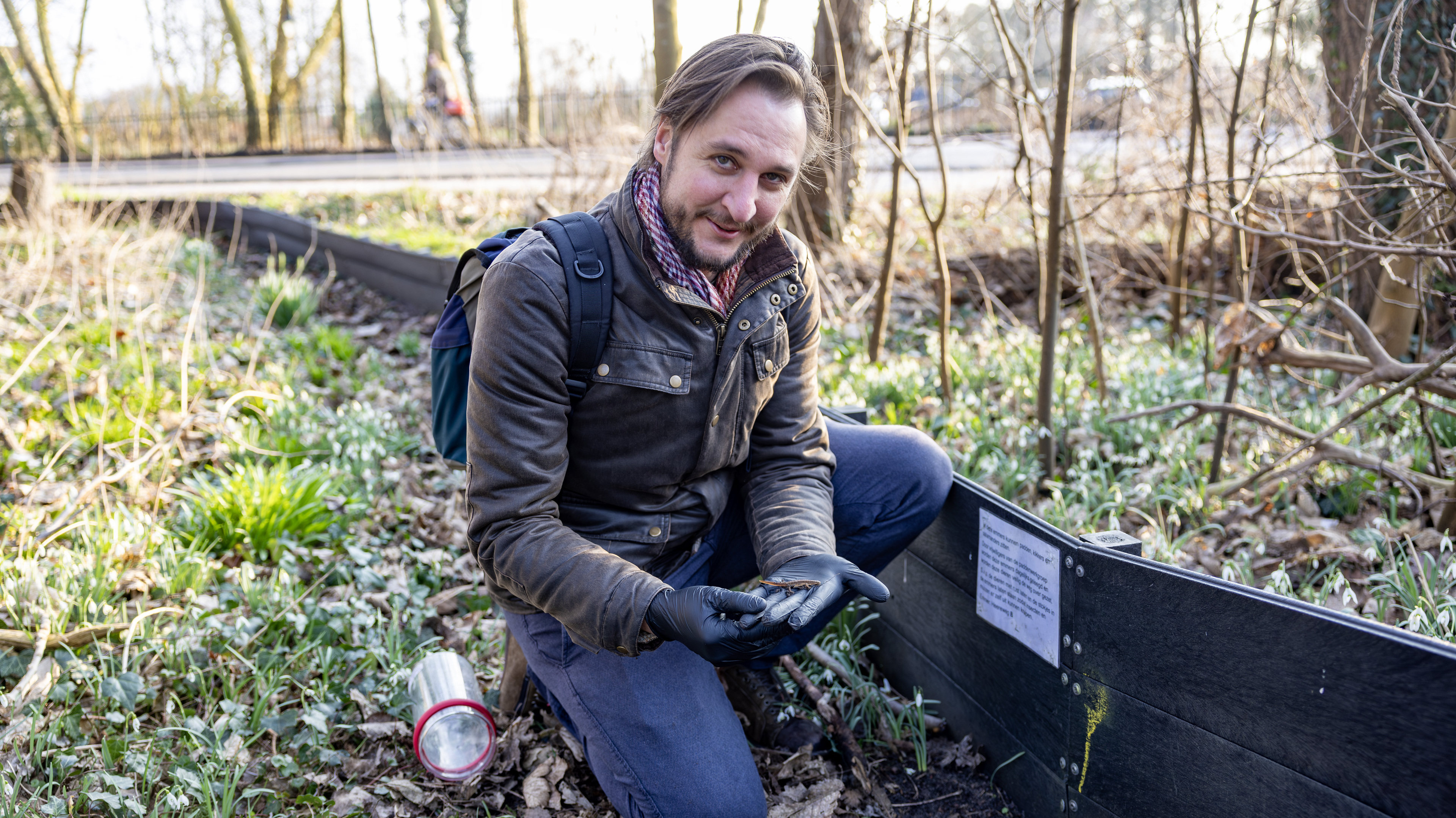 It's not ideal toad weather, but volunteers like Karen (28) and Roeland (36) are still out every day helping amphibians