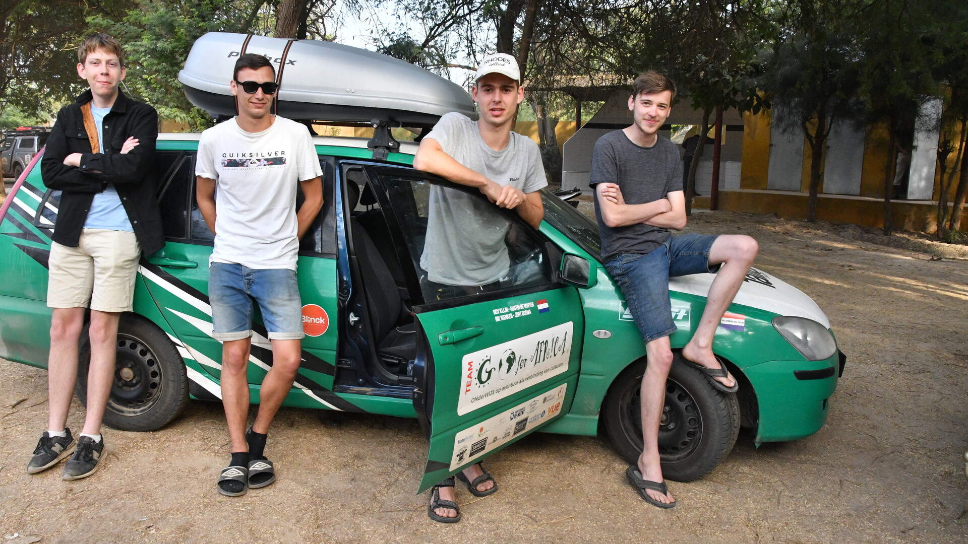 Jort Bosma, Roy Klijn, Rik Wenker en Austin de Winter reisden naar Gambia met het Talland College