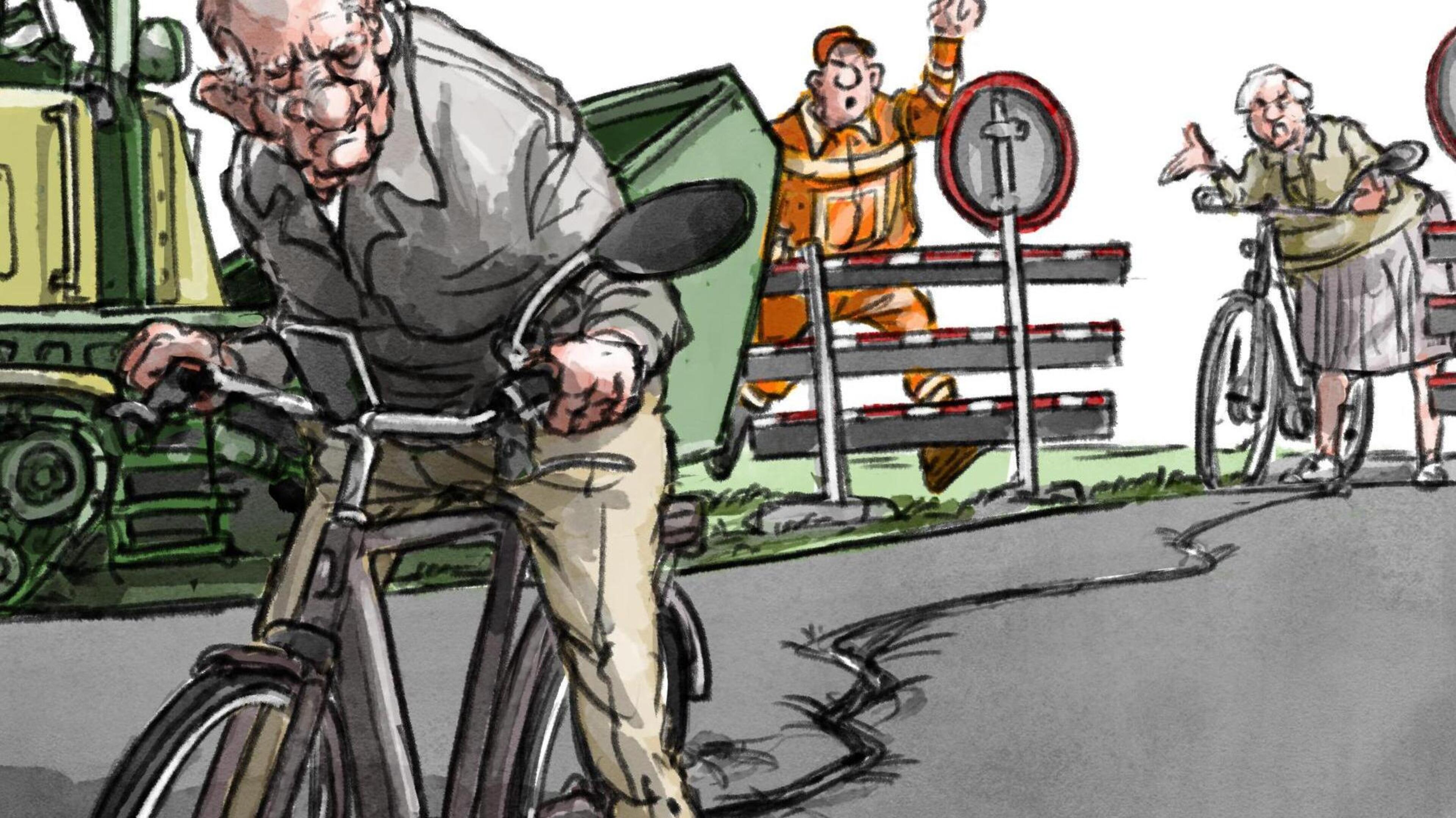 Ouderlijke ongehoorzaamheid in het verkeer. ’Ik ben gewoon eigenwijs hè!’| cartoon