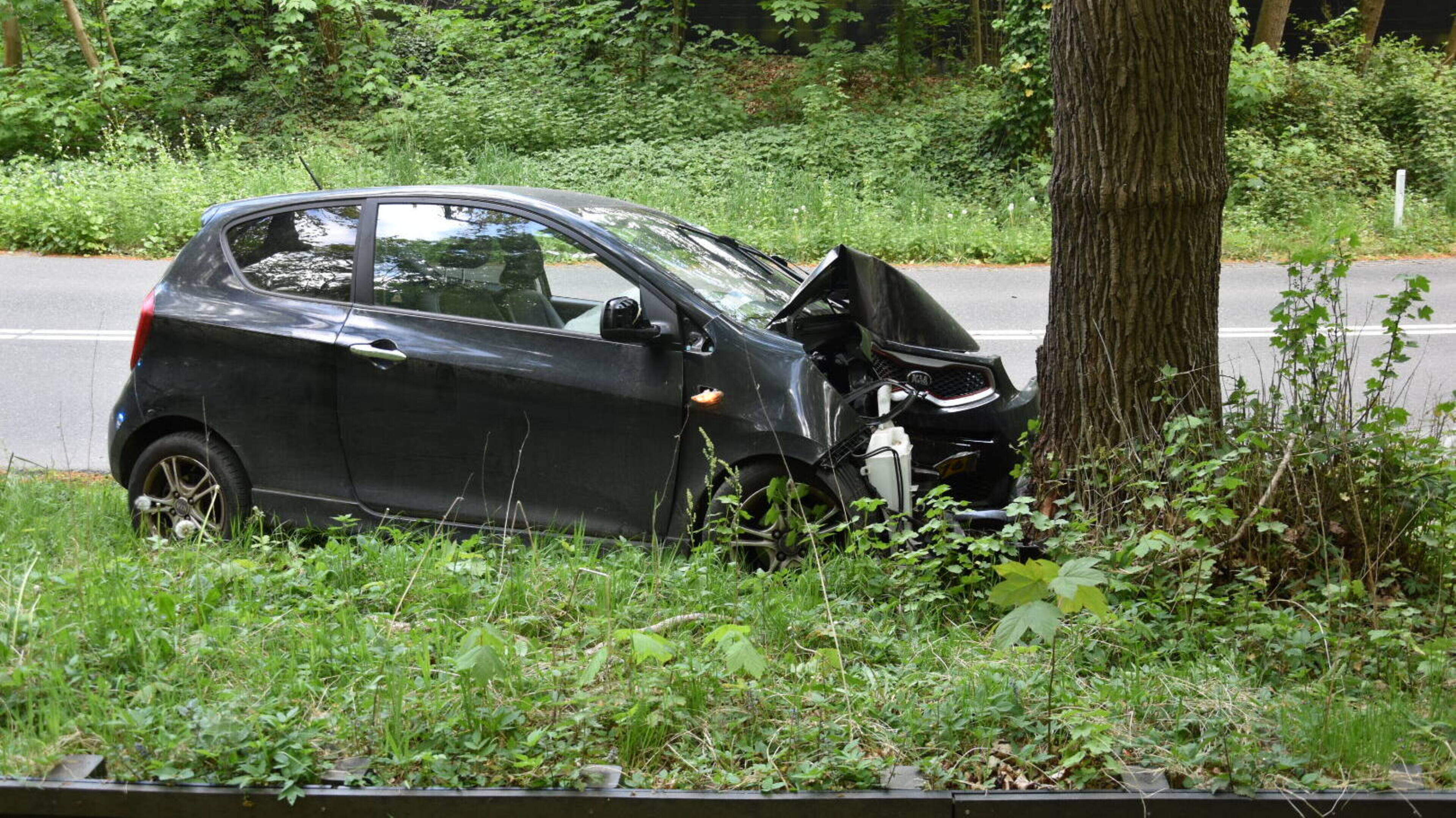 Automobilist gewond bij crash tegen boom in Schoorl