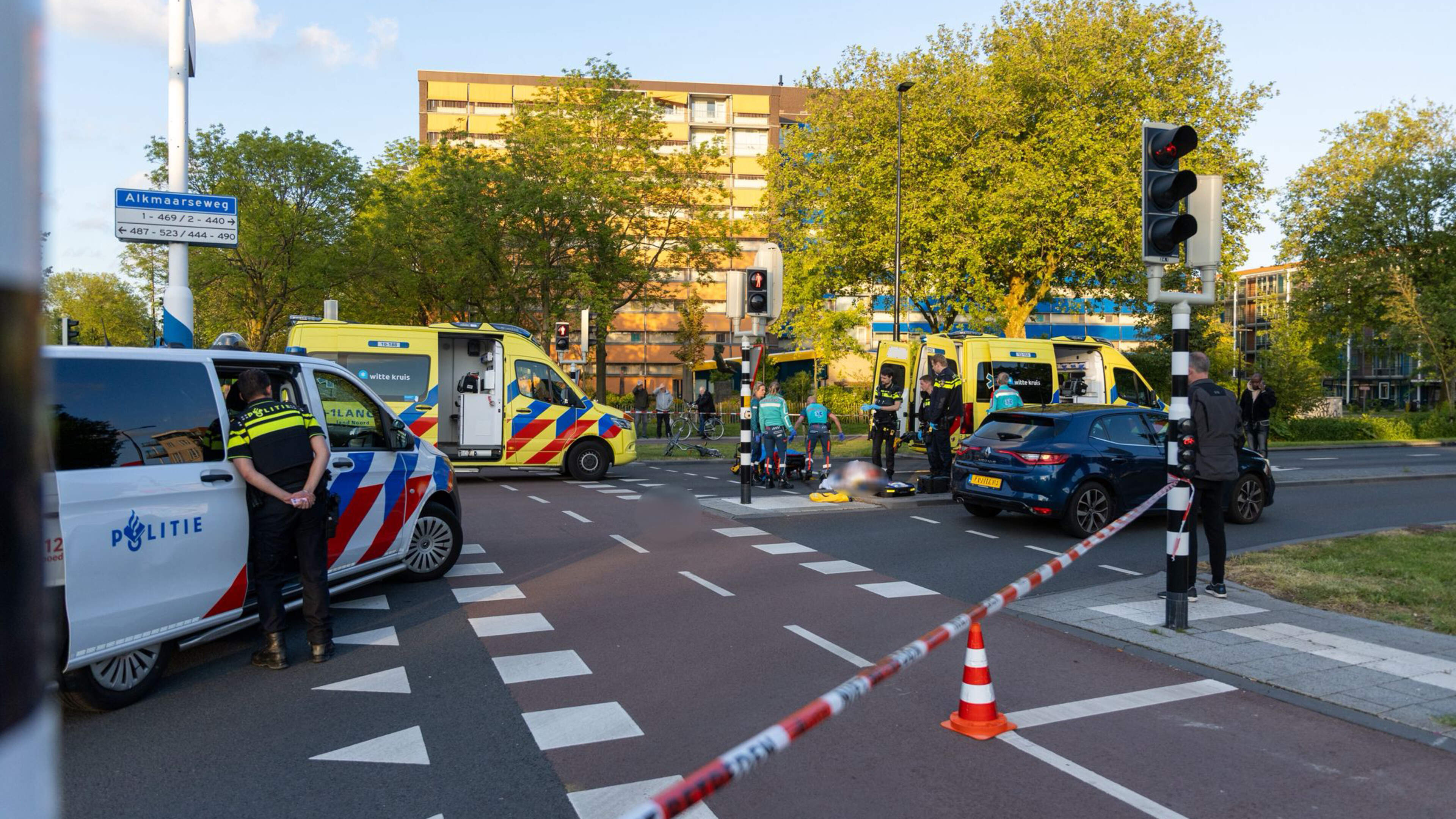 Cyclist seriously injured in collision with car in Beverwijk, driver tests positive