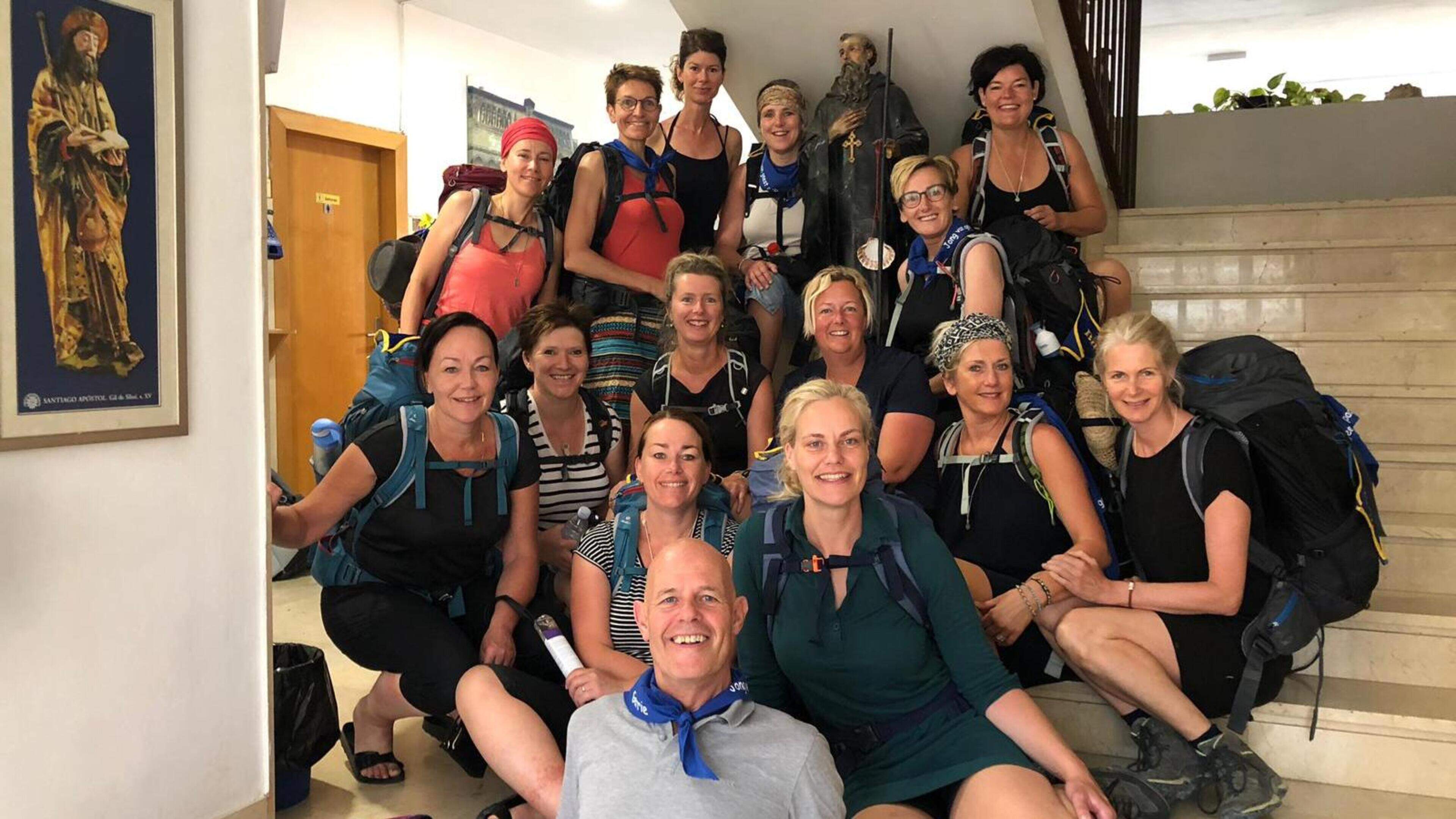 'Find ten ladies for a pilgrimage!' Gerrie shouted. Fourteen joined.