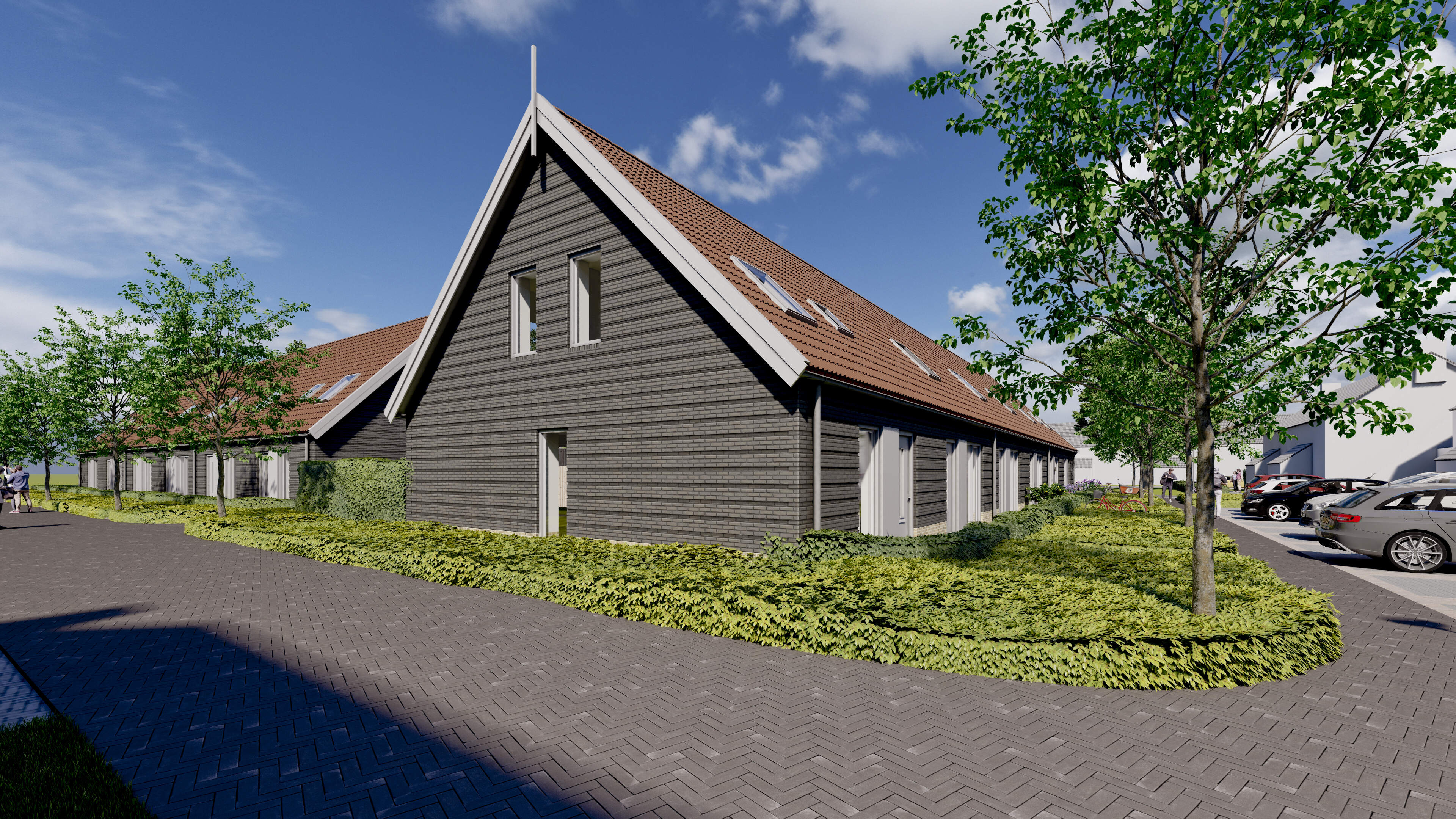 Op de plek van een voormalige school in Den Oever komen elf woningen. In 2026 zijn ze klaar