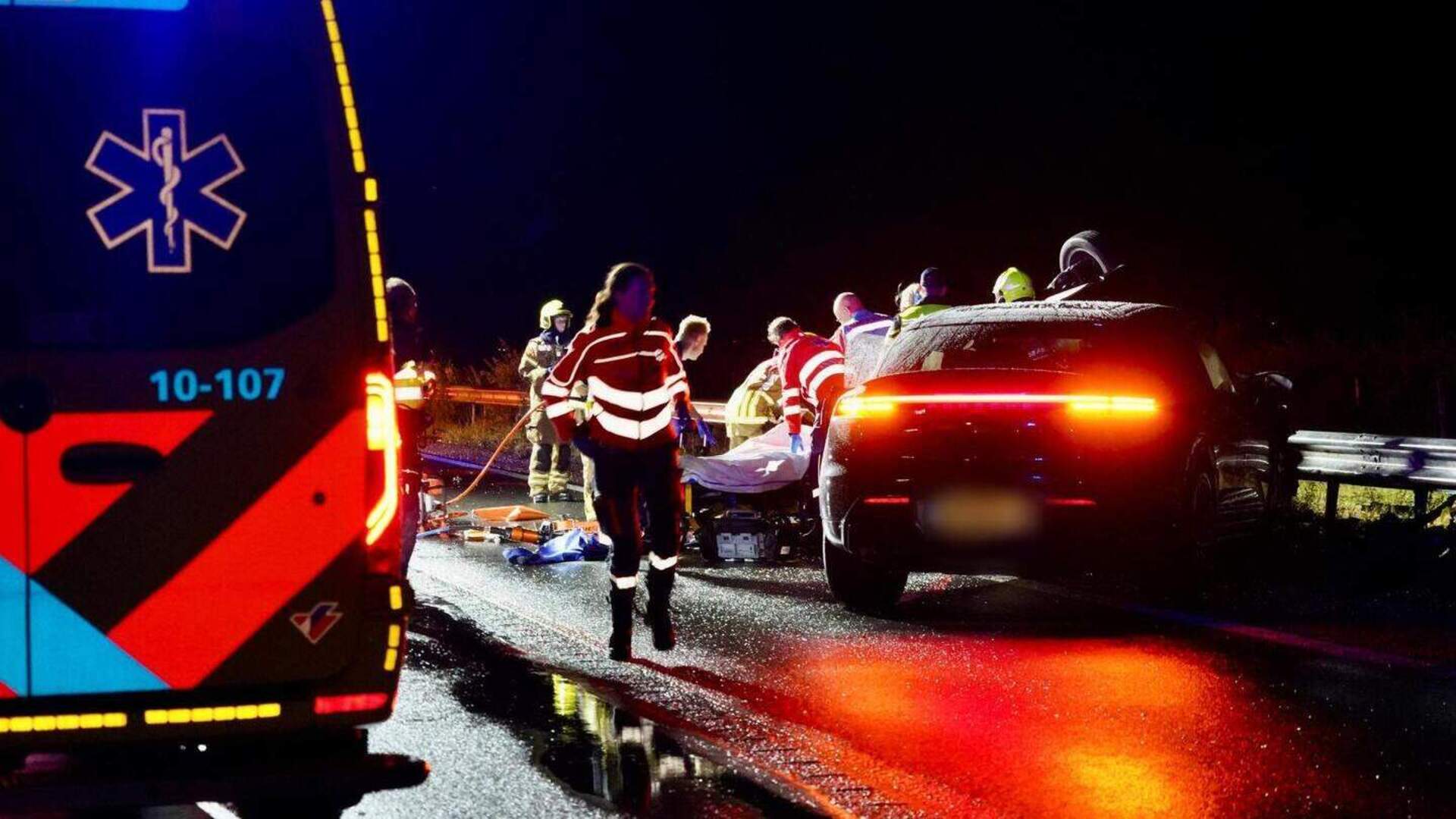 Archive photo at the scene of the accident, about five kilometers from Enkhuizen.